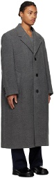 AMI Alexandre Mattiussi Gray Oversized Coat
