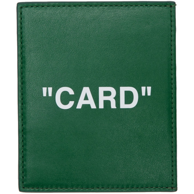 Photo: Off-White Green Quote Card Holder