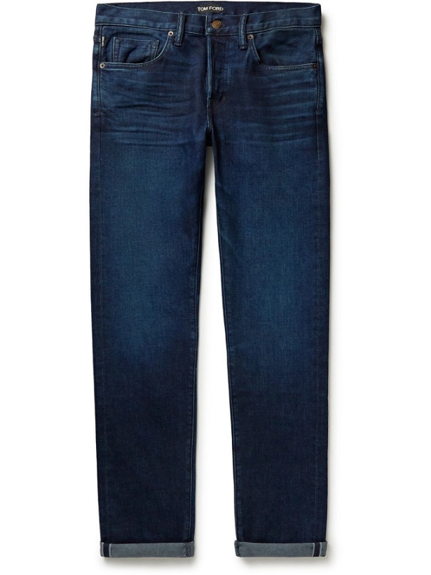 Photo: TOM FORD - Slim-Fit Selvedge Jeans - Blue
