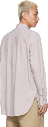 Engineered Garments Tan & White Broadcloth Candy Stripe Shirt