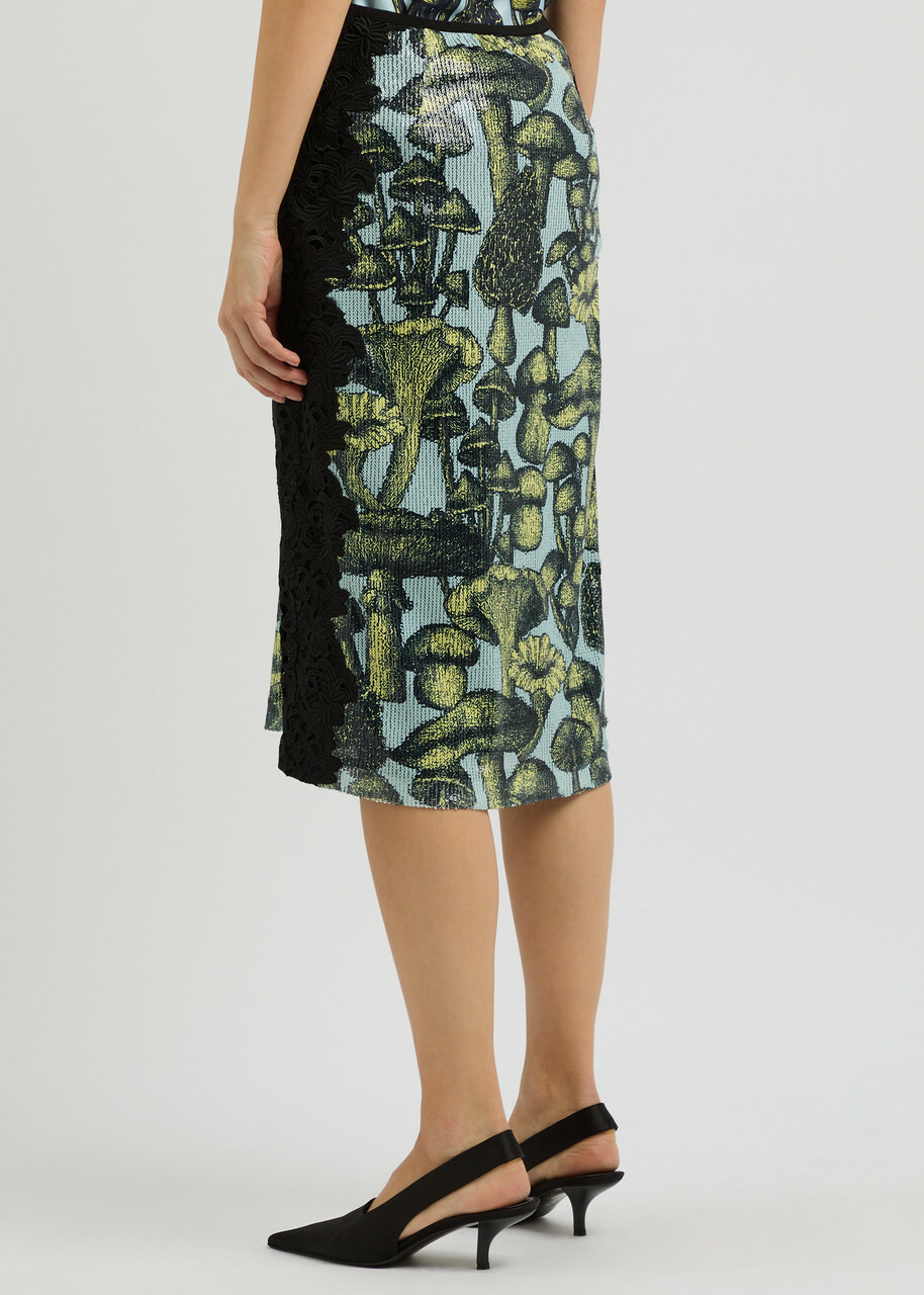 3.1 Phillip Lim Ethereal Mushrooms Sequin-embellished Tulle Skirt Blue