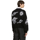 Moschino Black Cotton Spaceship Sweater