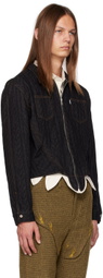 Juntae Kim Black Flag Denim Jacket