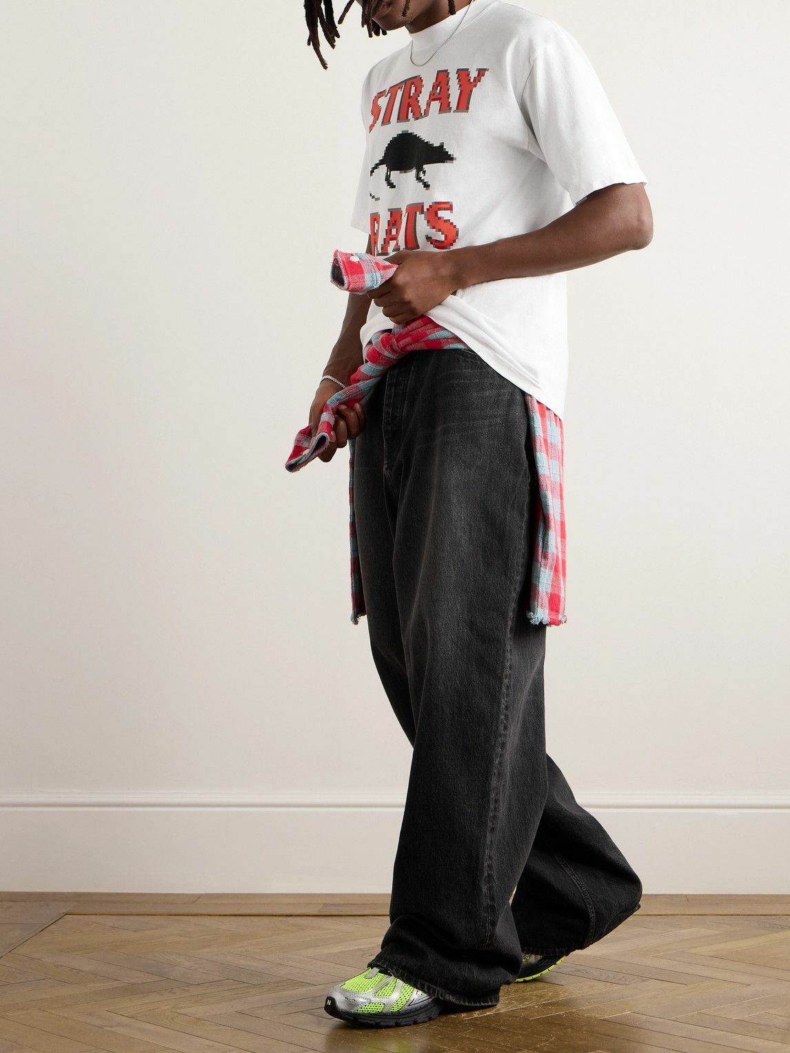 Stray Rats - Pixel Rodenticide Logo-Print Cotton-Jersey T-Shirt - White ...