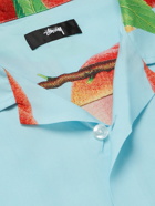 STÜSSY - Camp-Collar Printed Woven Shirt - Blue - S