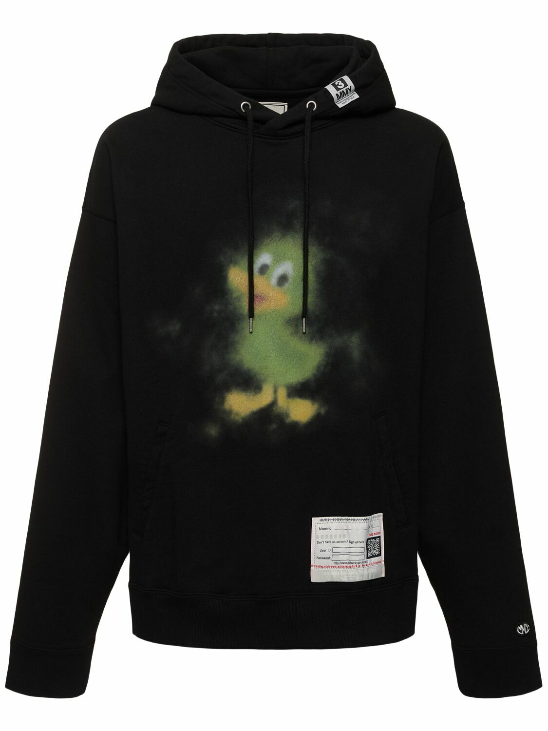 MIHARA YASUHIRO Duck Printed Cotton Jersey Hoodie Maison MIHARA