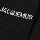 Jacquemus Men's Logo Socks in Black