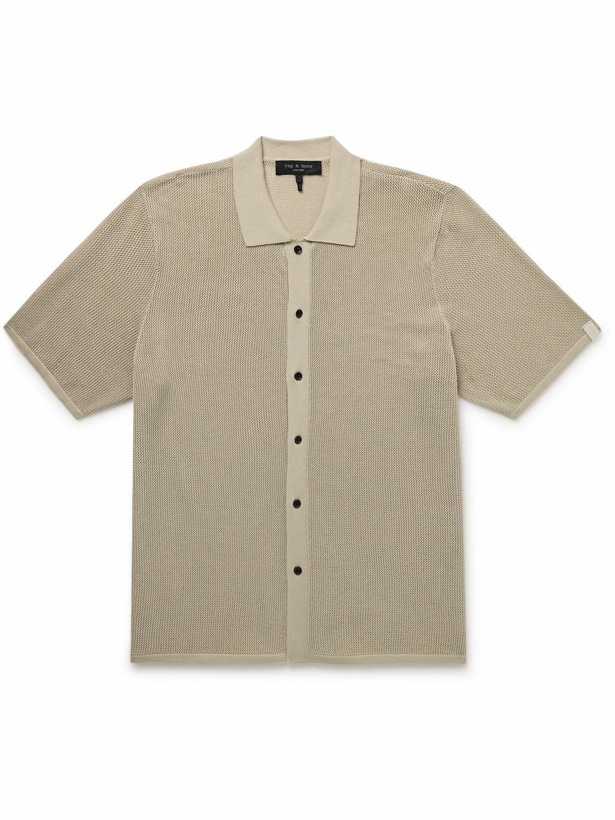 Photo: Rag & Bone - Payton Cotton-Piqué Shirt - Neutrals