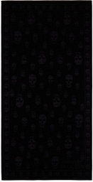 Alexander McQueen Black Skull Beach Towel