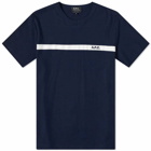A.P.C. Men's Yukata Band Logo T-Shirt in Dark Navy