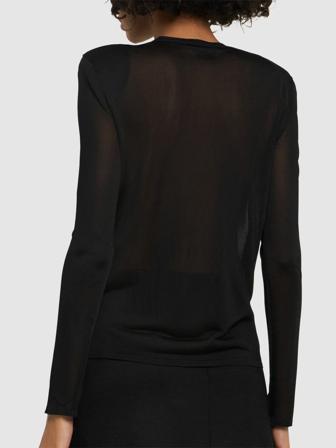 Viscose Jersey Padded Shoulder L/s Top