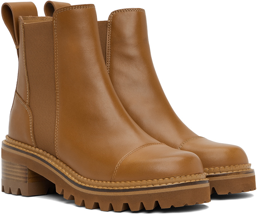 See by Chloé Tan Mallory Chelsea Boots