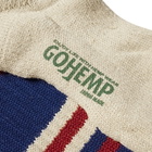 Anonymous Ism Go Hemp Random Stripe Pile Crew Sock in Navy