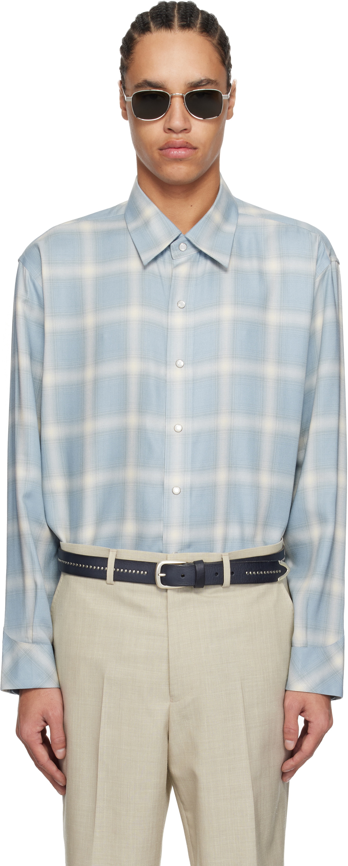 Carter Young Blue Hugo Rancher Shirt