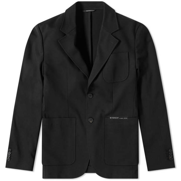 Photo: Givenchy Tape Logo Jersey Blazer