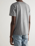 SAINT LAURENT - Slim-Fit Printed Cotton-Jersey T-Shirt - Gray