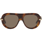 LOEWE Brown Slim Aviator Sunglasses
