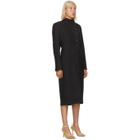 Situationist Black Wool Asymmetric Blazer Dress