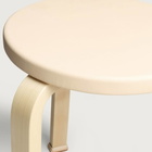 Artek x Hender Scheme Stool 60 in Wild Birch/Leather