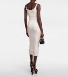 Miu Miu Logo cutout jersey midi dress