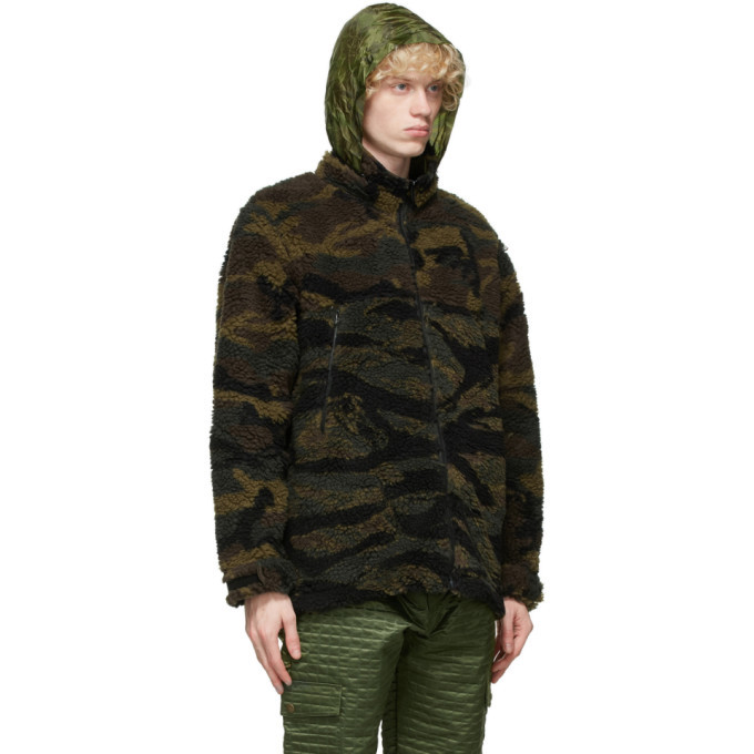 Clot Green Fleece Camo Columbia Jacket CLOT