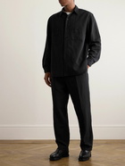 Kaptain Sunshine - Work Button-Down Collar Cotton and Linen-Blend Gabardine Shirt - Black