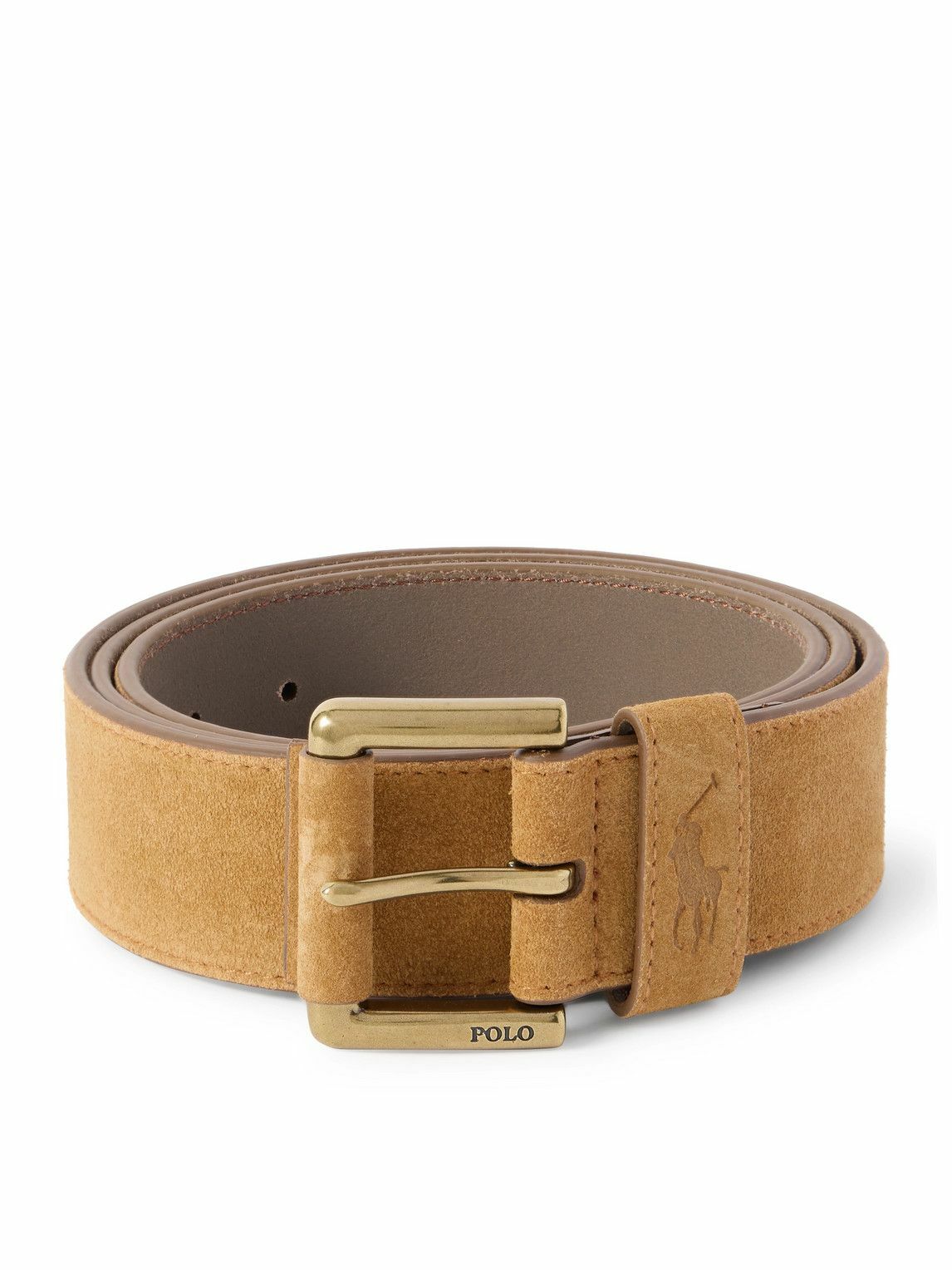 Ralph Lauren Brown Suede Belt Leather-Trim Suede Belt | Ralph Lauren main image 3