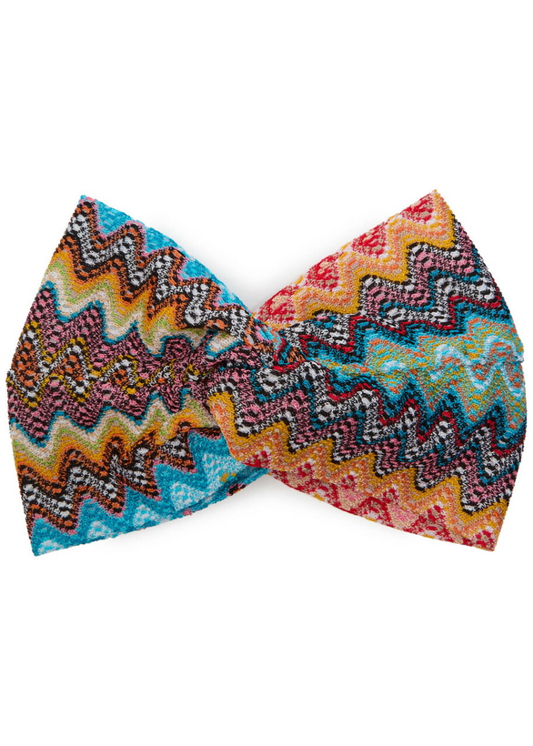 Photo: Missoni Zigzag-intarsia Knitted Headband - Multicoloured - One Size