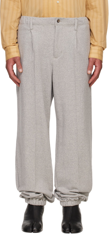 Photo: SOSHIOTSUKI Gray Center Crease Sweatpants