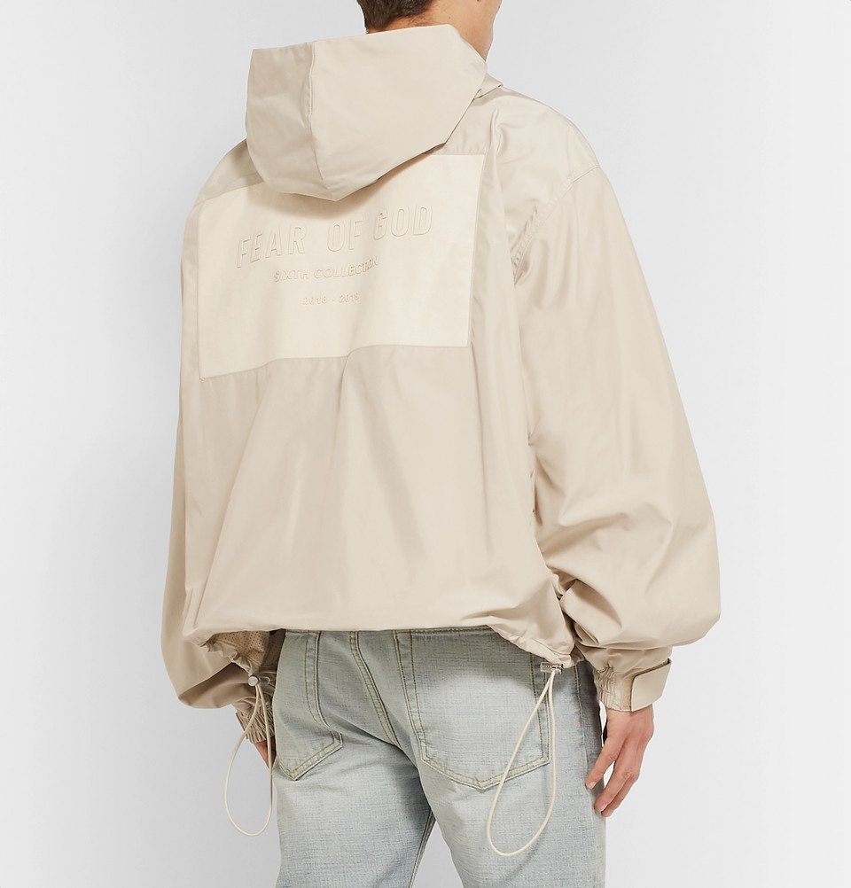 Fear of God - Oversized Nylon Hooded Jacket - Cream Fear Of God