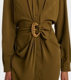 Mugler re/edit Cow-boys crêpe twill shirt dress