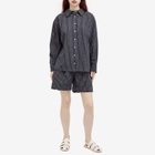 DONNI. Women's Linen Stripe Shirt in Navy Stripe