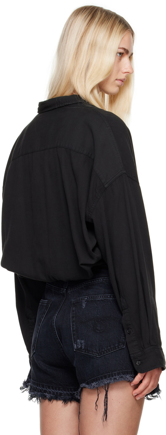 Black Cotton Cross-Over Jersey main image 1