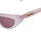 Bottega Veneta Eyewear Women's Bottega Veneta BV1450S Sunglasses in Pink/Red 