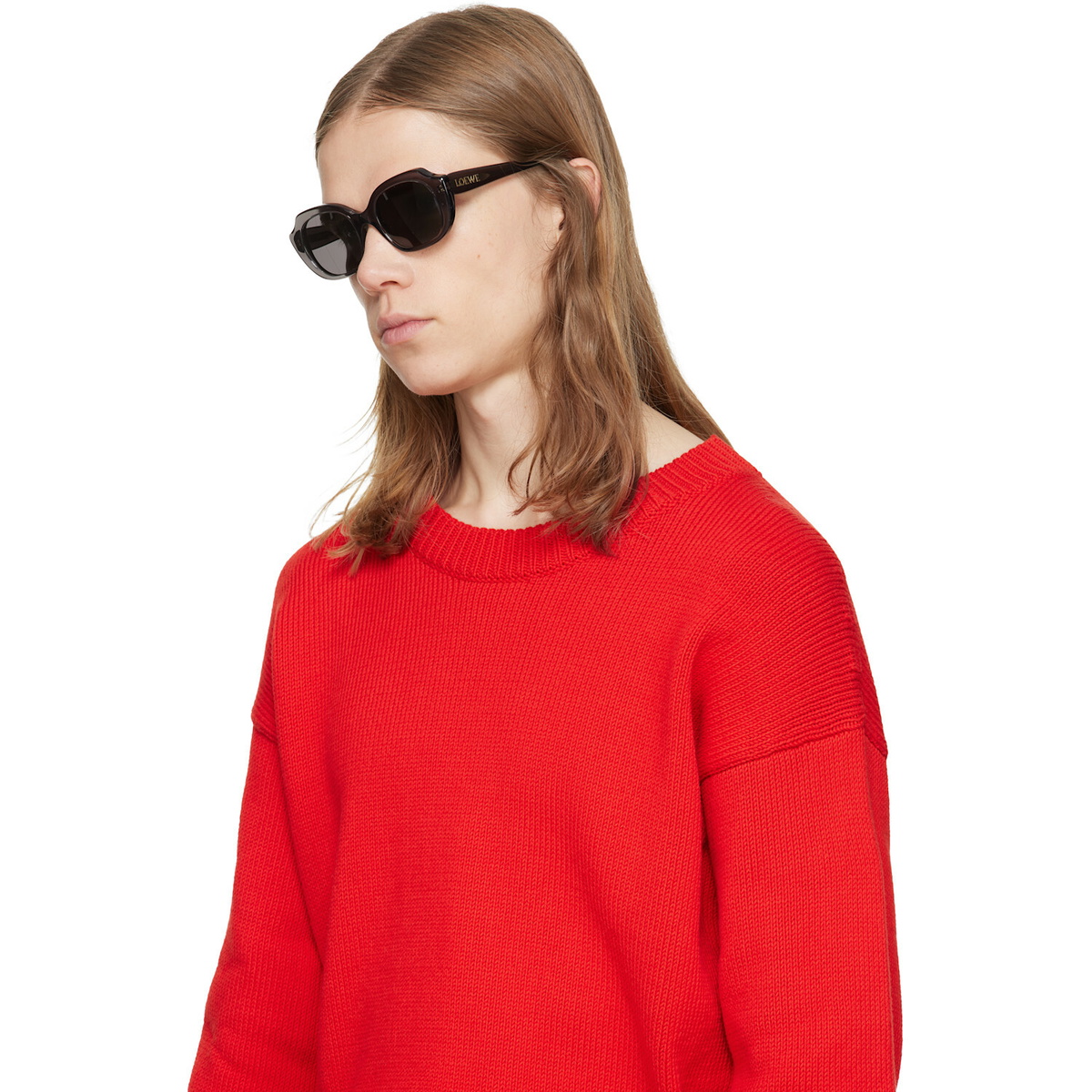 LOEWE Gray Slim Sunglasses