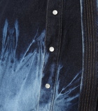 Matthew Adams Dolan - Tie-dye denim shirt dress