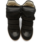 Isabel Marant Black Beckett Wedge Sneakers