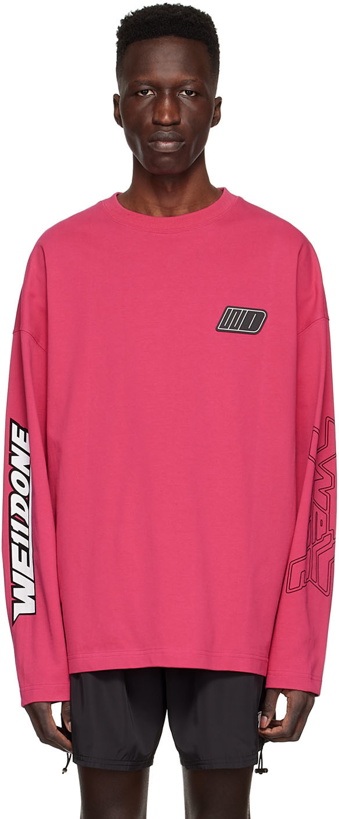 Photo: We11done Pink Cotton Long Sleeve T-Shirt