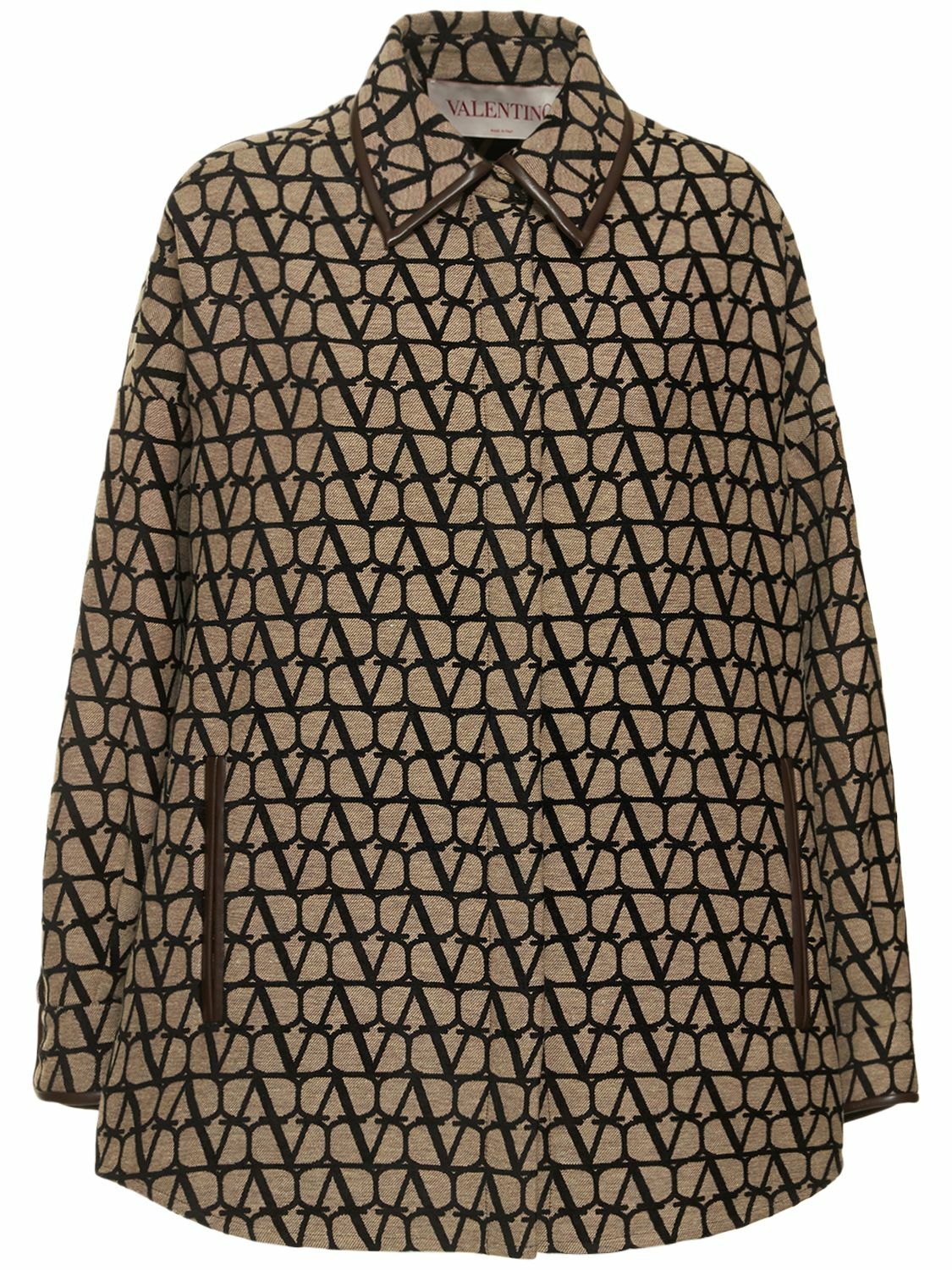 ジャケット VALENTINO EMBROIDERED JACQUARD JACKET VALENTINO GARAVANI Crystal-embellished metallic wool-blend