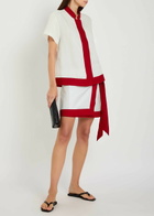 Liberowe Hana Contrasting-trim Woven Shirt White