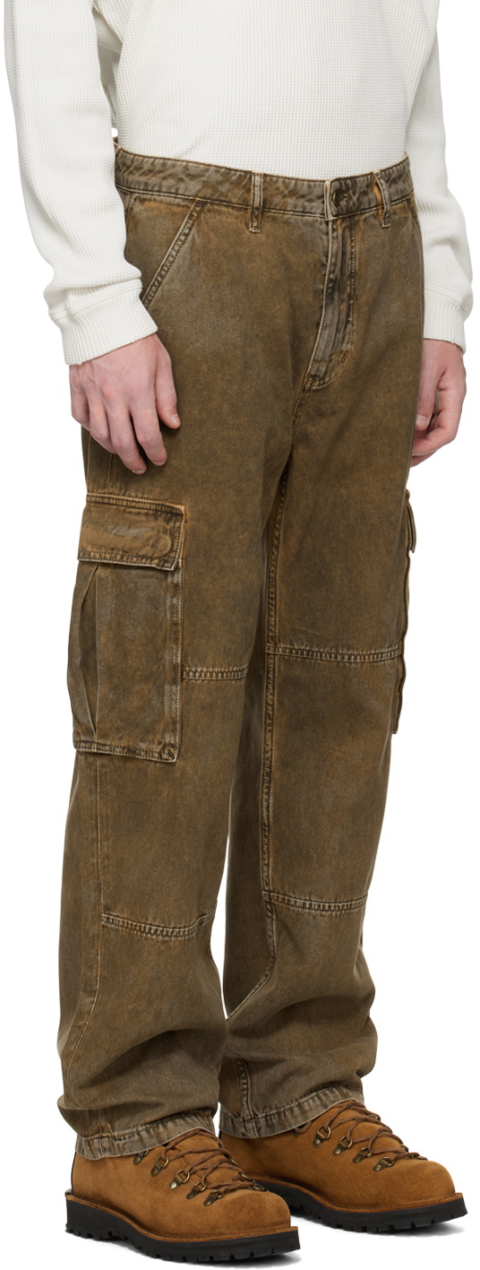 GUESS USA Brown Faded Cargo Pants GUESS