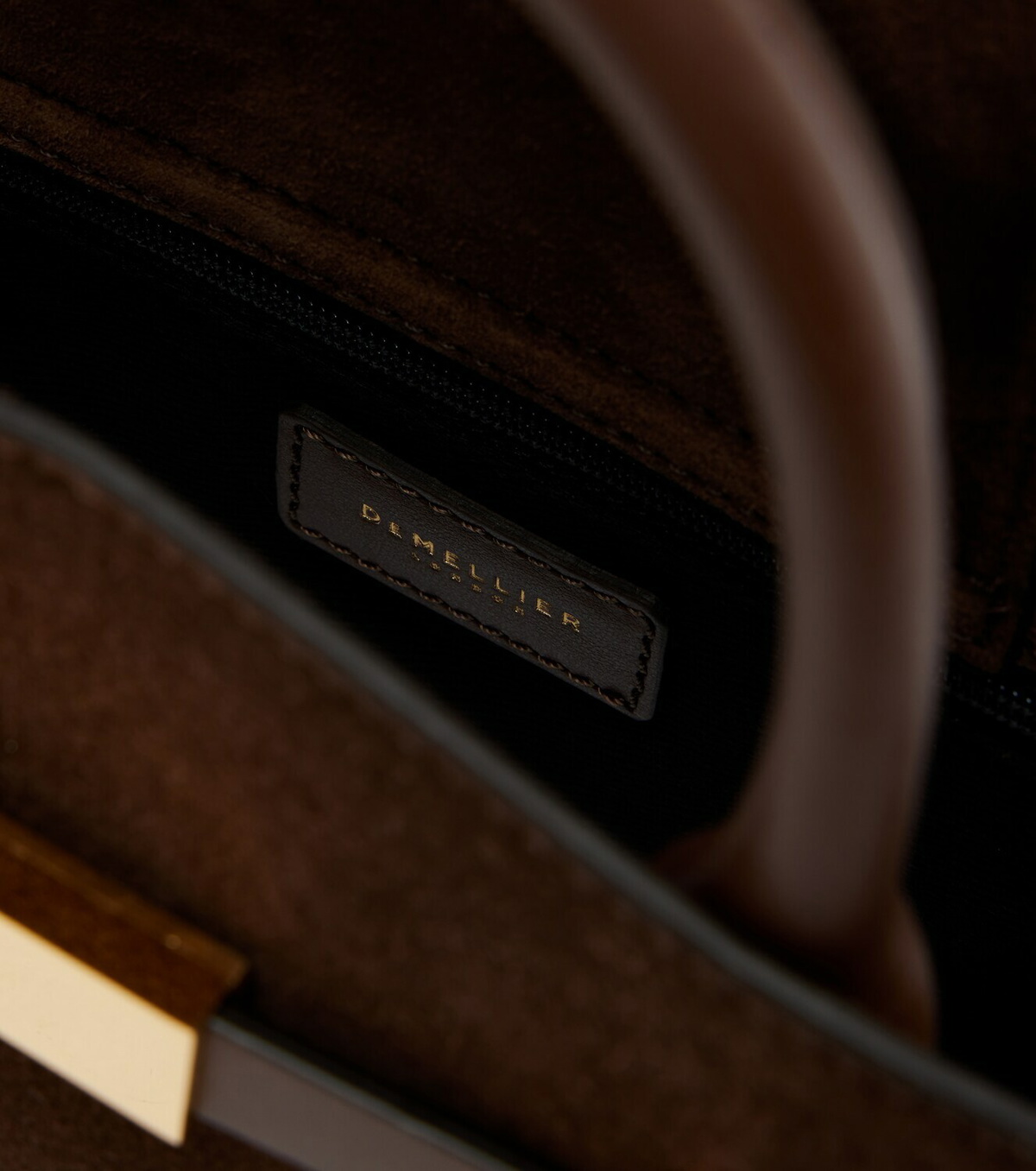 DeMellier Hudson Small suede top-handle bag