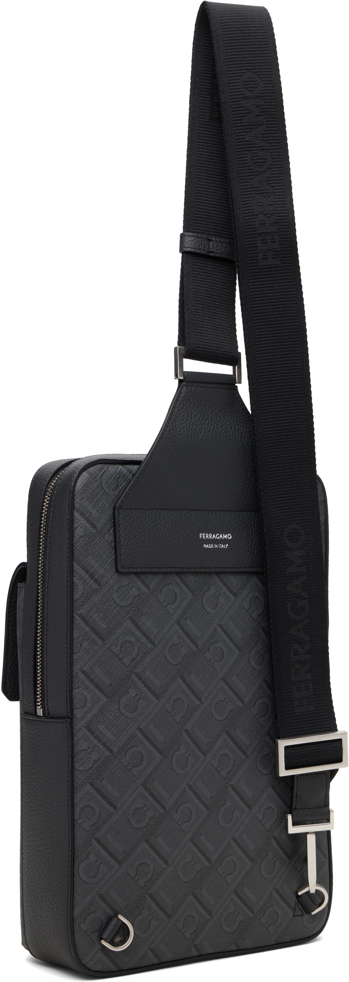 Ferragamo Gray Sling Messenger Bag