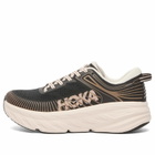 HOKA ONE ONE Women's Bondi 7 Sneaker in Black/Rose Cream