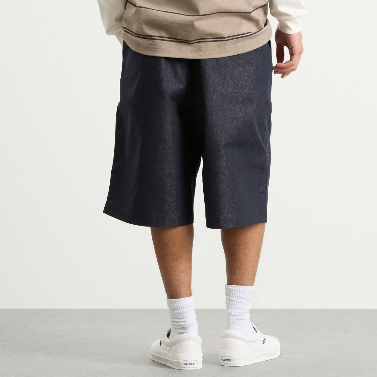 Comme des Garçons Homme Men's Denim Shorts in Navy White