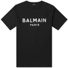 Balmain Men's Paris Logo T-Shirt in Black/White
