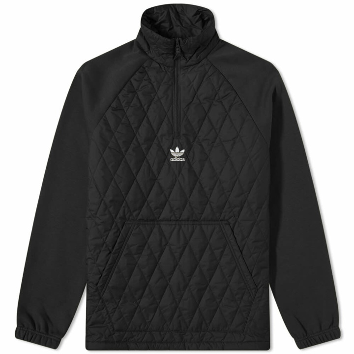 Photo: Adidas Men's Quilted Half Zip Sweat in Black