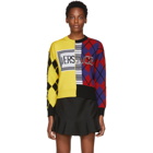 Versace Yellow and Multicolor Logo Reconstructed Sweater