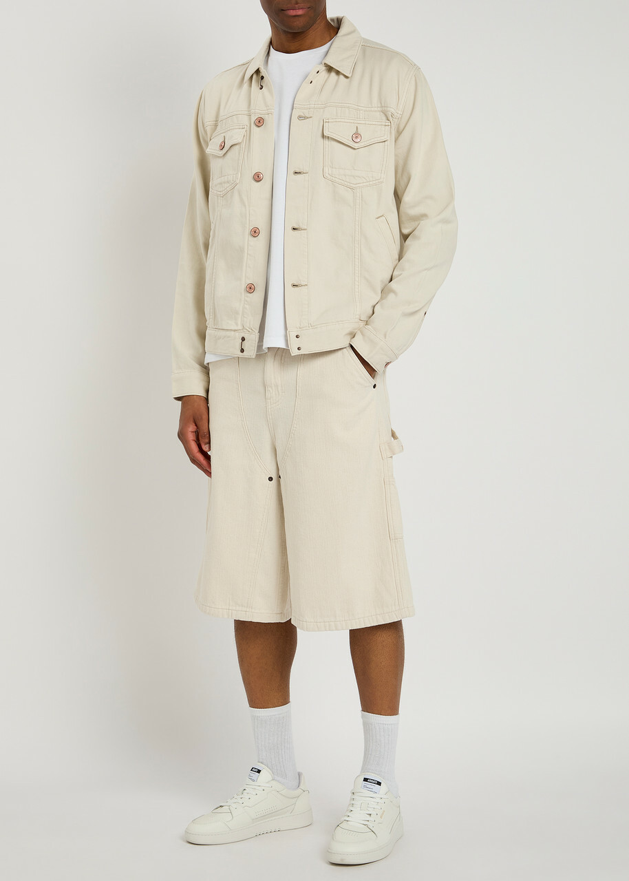 Paige Scout Panelled Cotton-blend Overshirt Jacket Ecru