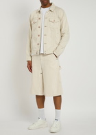 Paige Scout Panelled Cotton-blend Overshirt Jacket Ecru